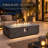 48-Inch Rectangular Propane Fire Pit Table, 50,000 BTU CSA Certified MGO Outdoor Gas Fire Table with Blue Fire Glass, Gray Stone-Look Patio Fire Pit for Deck, Backyard & Outdoor Lounge