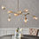 Lustre linéaire spoutnik moderne à 8 lumières Kenbridge