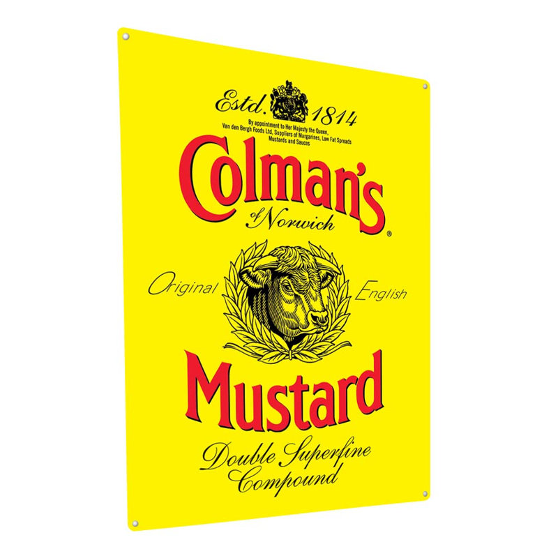 " Colmans Mustard ", 11.5" H x 8.5" W x 0.04" D