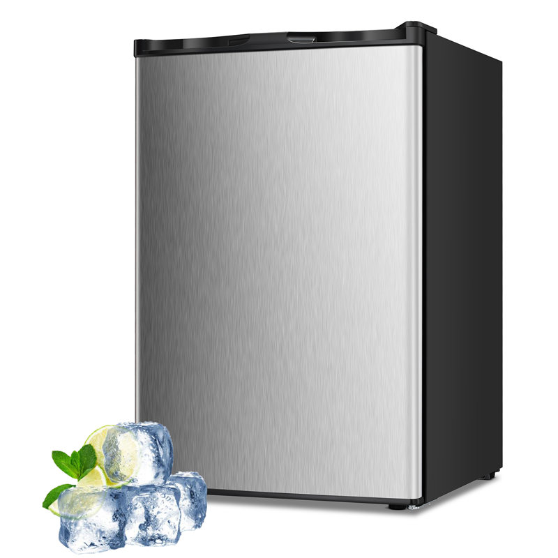 3 Cubic Feet Undercounter Upright Freezer with Adjustable Temperature Controls, Silver