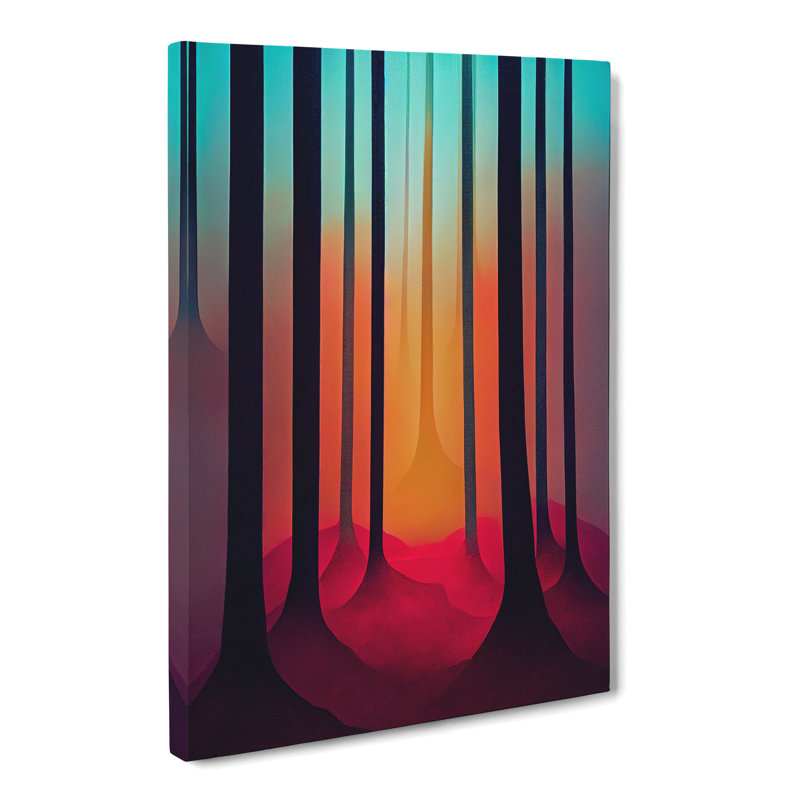 CAN-V0523-1007X Forest Neon - Wrapped Canvas Print, 60cm H x 40cm W x 3cm D