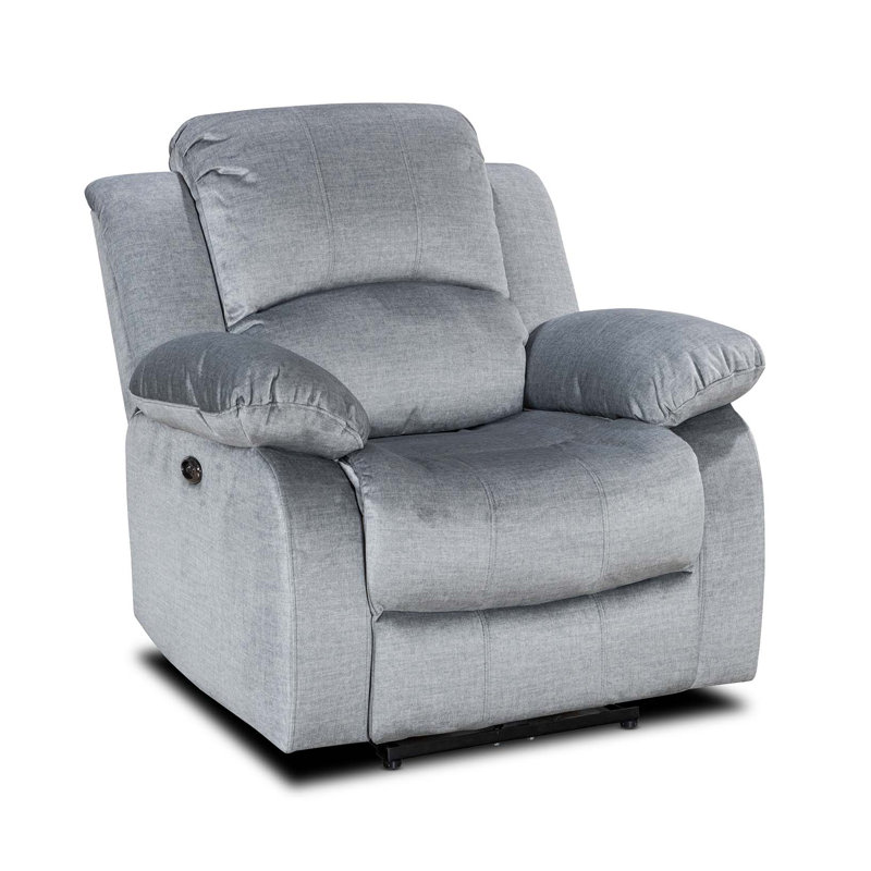 Chenille Fabric Valencia Recliner Chair, Electric, Grey