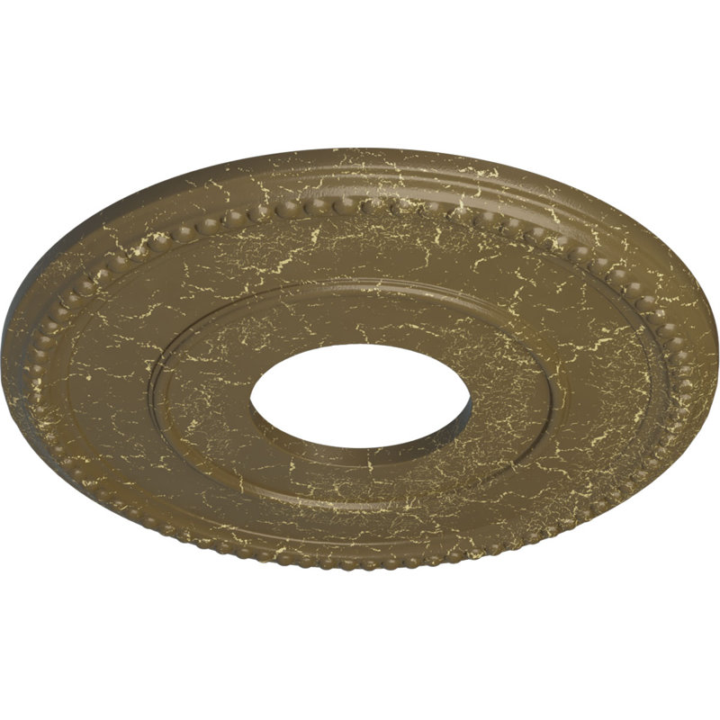 Médaillon de plafond classique Endurathane, DE 12 3/8 po x P 4 po x P 1 1/8 po (convient aux auvents jusqu'à 7 1/4 po), fini cuivre peint à la main