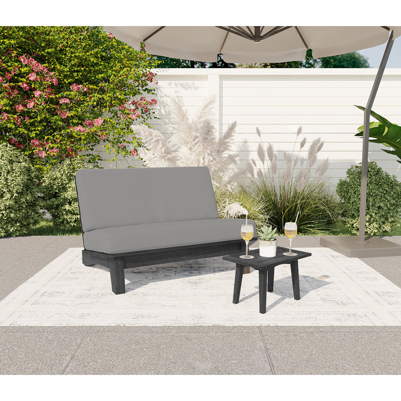 Calia 2 - Person Seating Group with Cushions, Grey, Grey