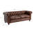80.7" Leather Sofa, Chesterfield Sofa With Rolled Arm And Solid Wood-1707440201