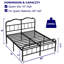 Base de lit à lattes en acier très résistant Ashwyn - style rétro de 18 po de hauteur, capacité de 3500 lb, anti-balancement et anti-grincement, pas besoin de sommier tapissier-1067867967