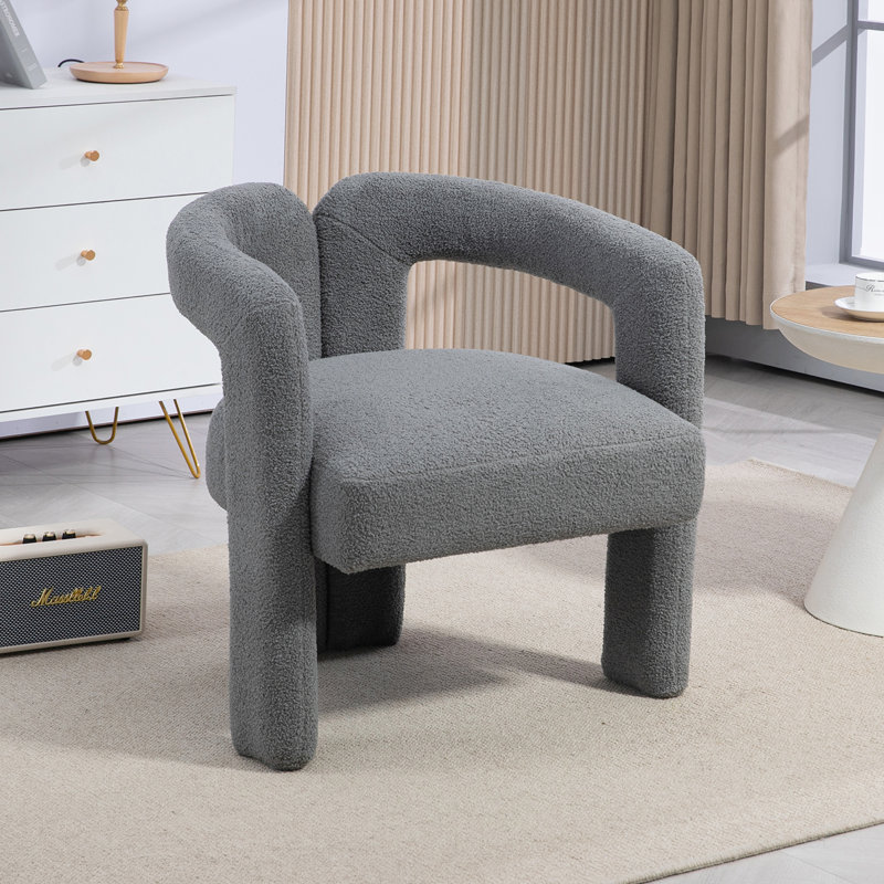 Fauteuil demi-tonneau Jinnie, Ourson gris
