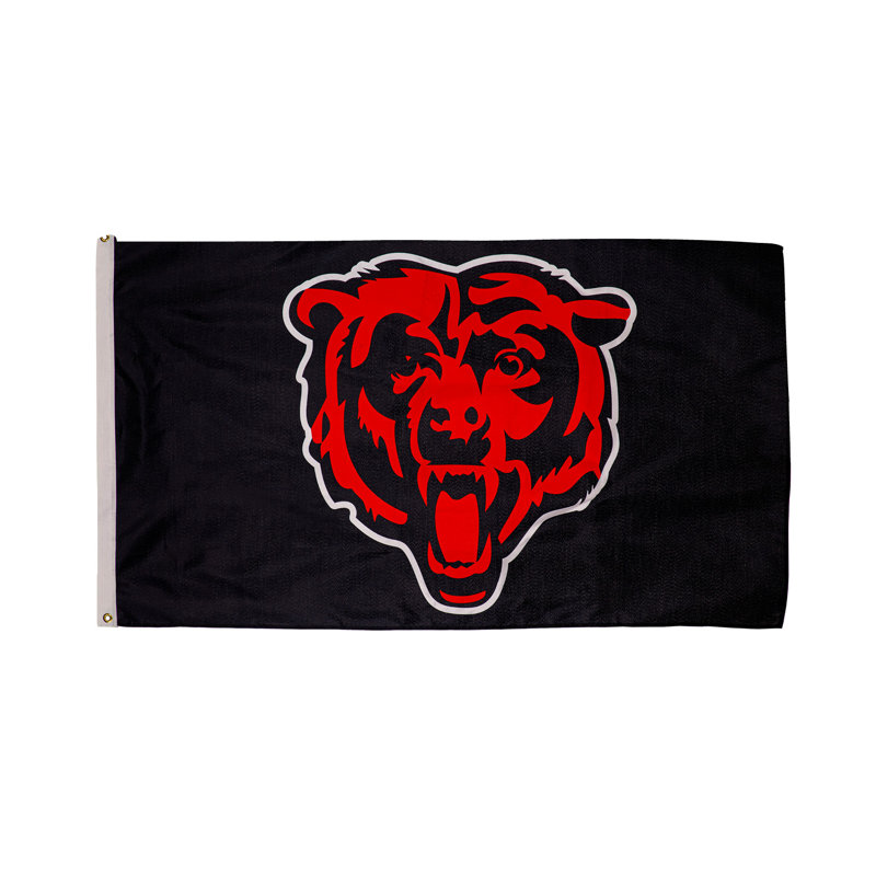 Drapeau simple face 3 'x 5' avec 2 œillets, Chicago Bears