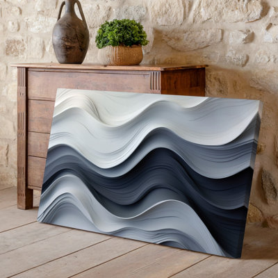 Canvas Create A High Resolution Abstract Image Featuring Flowing Delicate Layers Wall Art Of Monochromatic Textures That Evoke A Sense Canvas Wall Art
