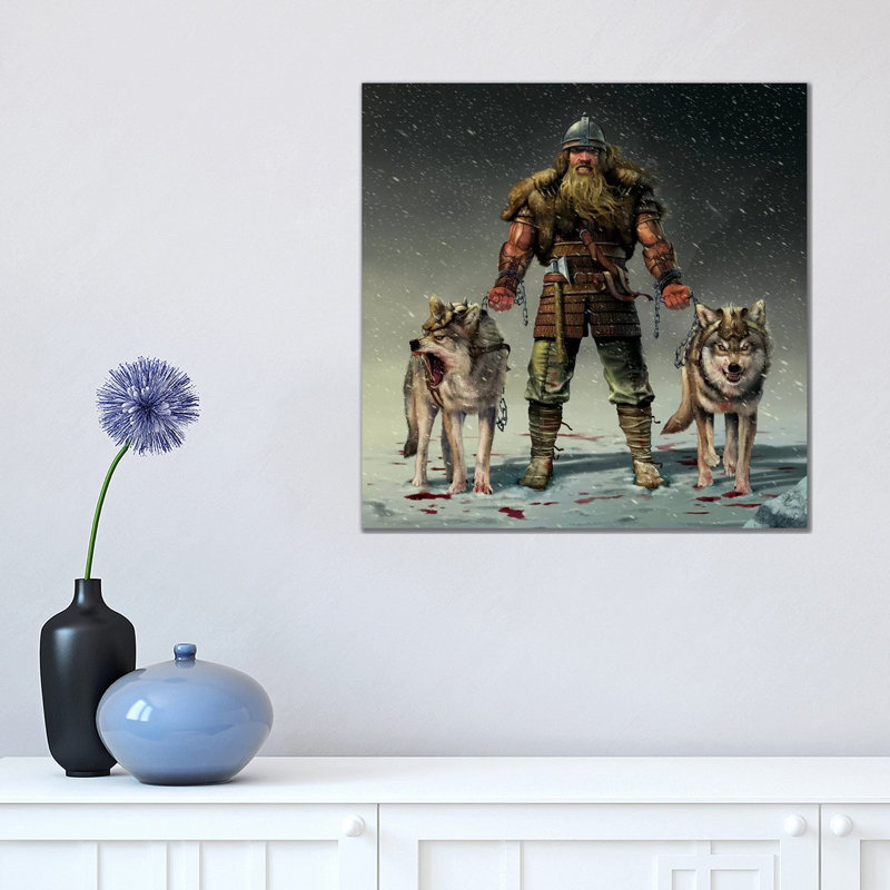 Mountain Viking by Vincent Hie - Print on Canvas, Wrapped Canvas, 93.98 cm H x 93.98 cm W x 3.175 cm D