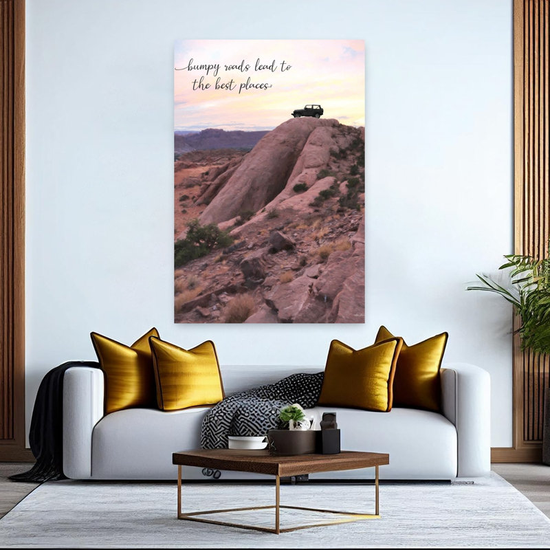 Bumpy Roads, paysage contemporain abstrait, art naturel, H 60 po x l 40 po