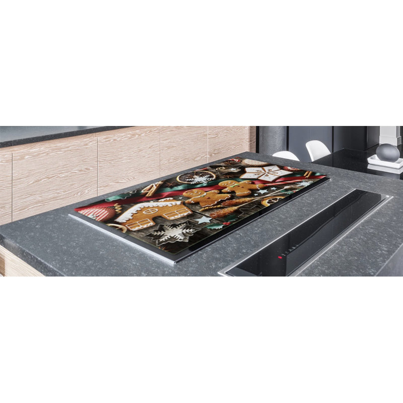 Stove Top Cover - Gingerbread Cookies Gas and Electric Cook Top Cover Noodle Board, Single - 31.5" x 20.5"