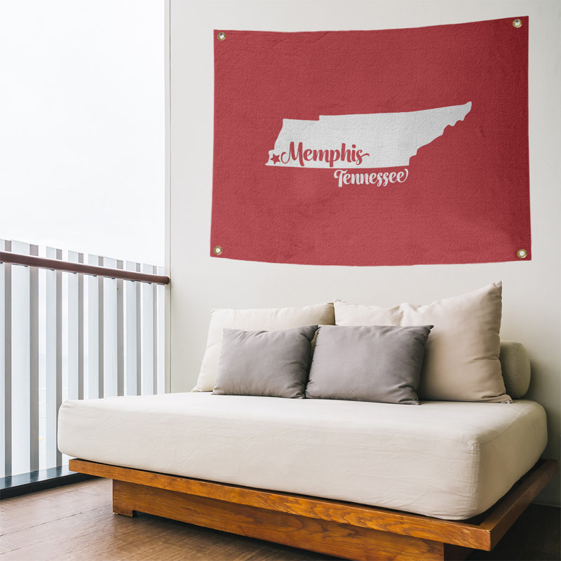 Polyester Tapestry, 26" H x 36" W, Red