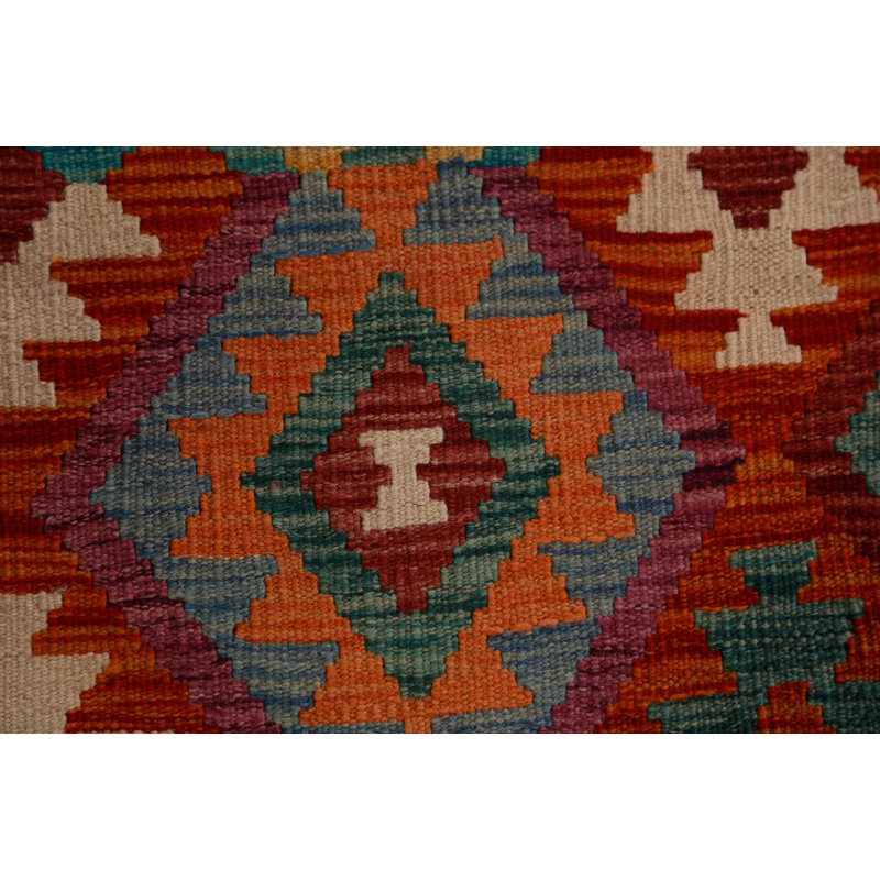 Tapis oriental kilim en laine à tissage plat 10 x 13