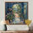 Toile avec cadre flottant brun