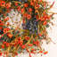 Couronne de 26 po Eucalyptus rustique artificiel baie orange brûlé coquelicot sauvage-130914808