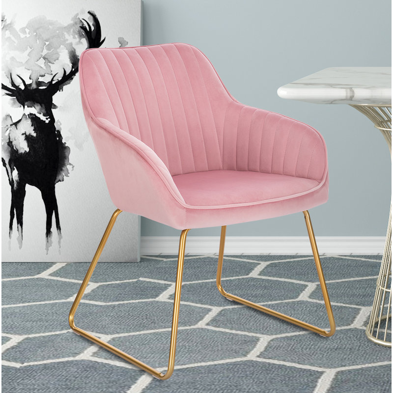 Renard Upholstered Dining Chair, Pink