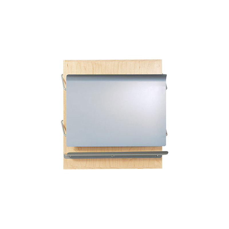 Wall File Pockets, Aluminum Metallic, Natural Maple
