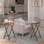 Rathore Rustic Industrial Wooden Folding Side Table with Storage End Tables Living Room Furniture