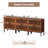 Storage Cabinet,83" Farmhouse Buffet Cabinet With Metal Base And Storage Cabinets,sideboard Coffee Bar Cabinet For Kitchen,dining Room,living Room,brown