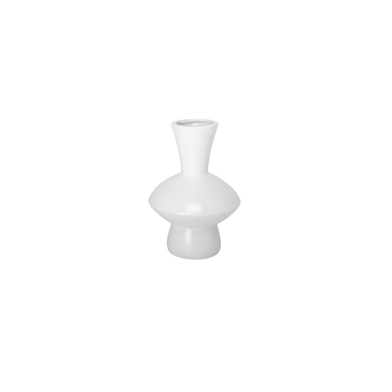 Vase en céramique blanc mat