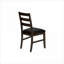 Chaises de salle à manger de style transitionnel 2 pièces, similicuir noir élégant pour la cuisine et la salle à manger