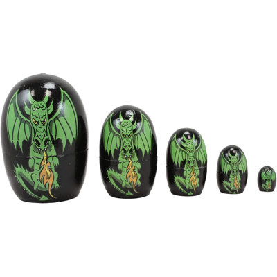 Ensemble de figurine en bois matryoshka babushka pour l’extérieur 5 pièces imaginaire Nurullah