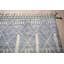 Blue Hand-Knotted Wool Linear Diamond Weave Geometric Modern Contemporary Carpet Rug-1730225614
