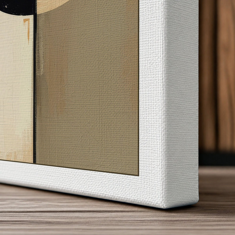 Abstraction Geometric - Wrapped Canvas, 18x12 - 45.7 x 30.5 cm, White Border