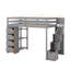 Lit mezzanine simple avec tiroirs de rangement, bureau et escalier-1523557228