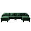 Boucle Fabric U Shape 4 Sectional With Distinctive Armrest Elements, 2 Movable Ottomans And Cozy Seating Environment For Chatting Elegant Trimmings, Frame Joints Stability-1571355158