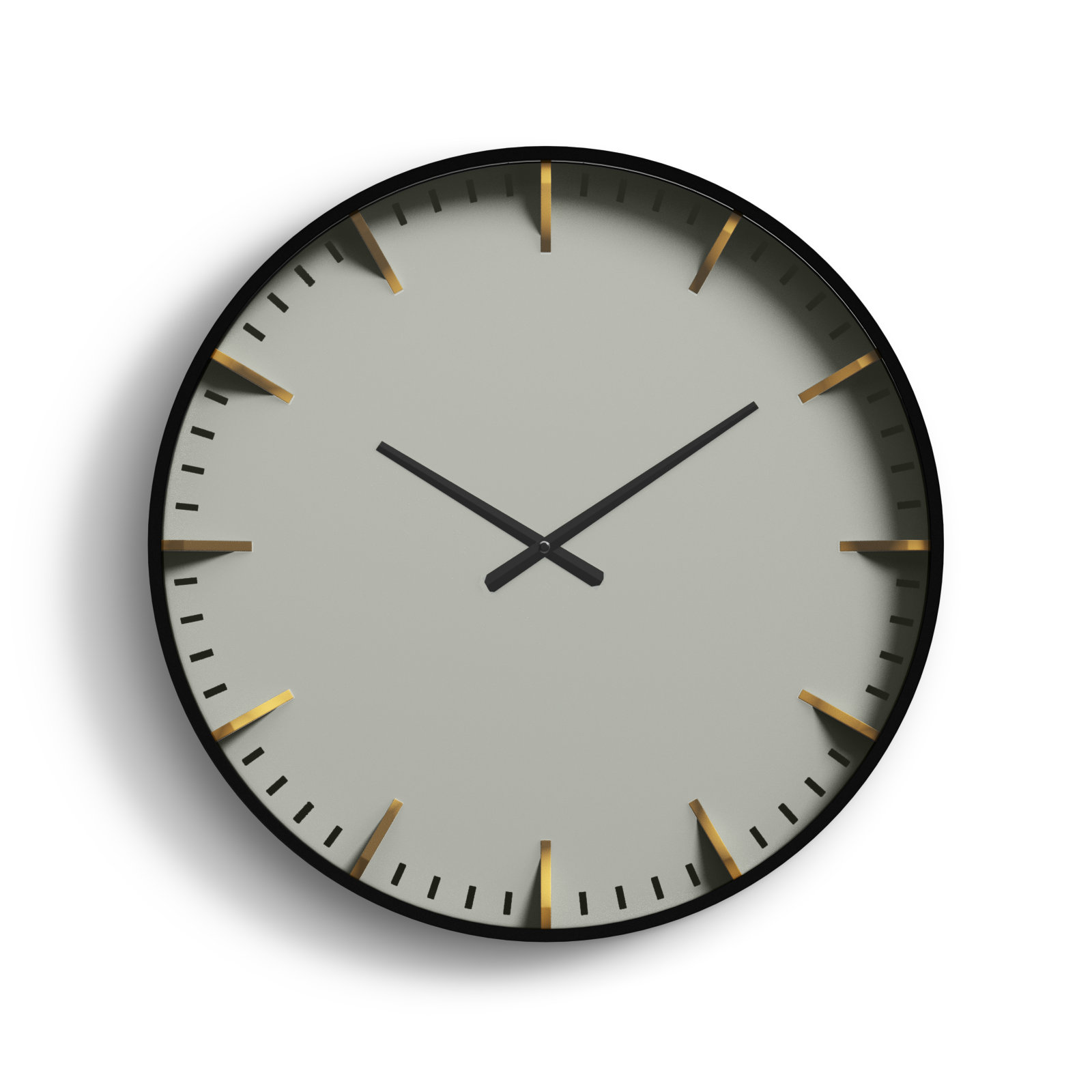 Della 19.63'' Metal Wall Clock, Black