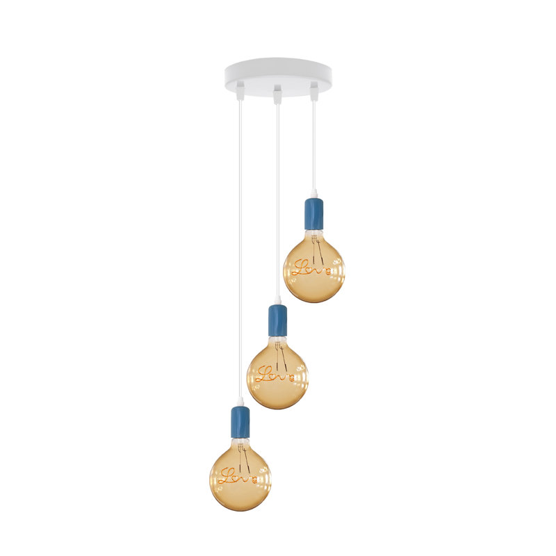 Liyat 3 - Light Blue Cluster Pendant