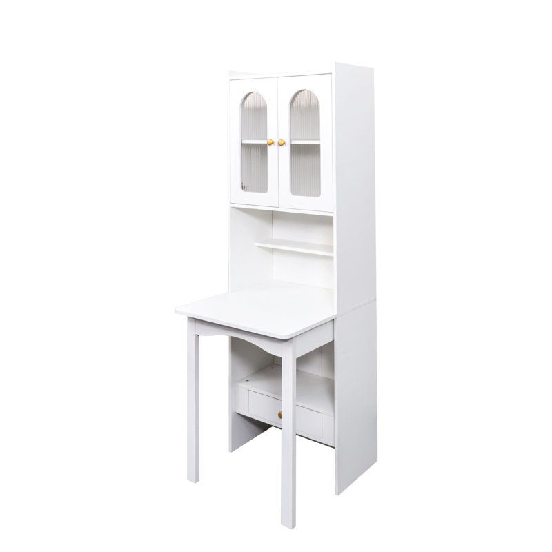 Table d'écriture pliable, armoire de bureau avec tablette et tiroir