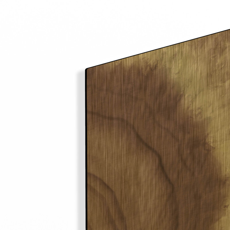 «Agate Geode II Plum» par Wild Apple, art mural en métal doré, 16 po x 24 po, 16"x24"