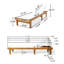 Chaise longue inclinable en acacia Gunnarr-192438165