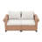 Outdoor Rattan Patio Loveseat With Cushions