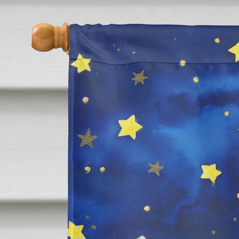 Drapeau de jardin à 2 côtés de père noël sur le ciel, H 40 po x l 28 po