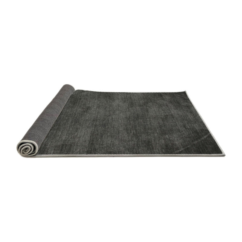 Tapis noir/gris zone contemporaine, Rond 6 pi