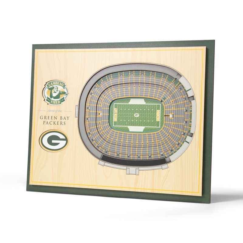 Art mural NFL 5 couches Stadiumview, Green Bay Packers, Bleu sarcelle
