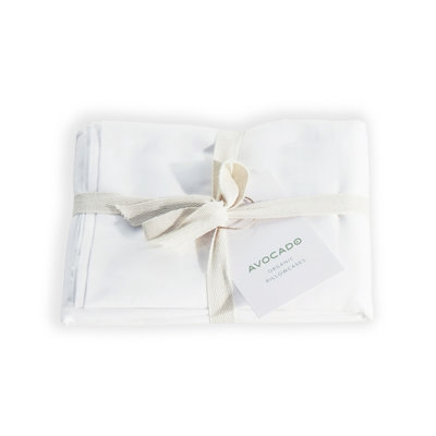 Avocado Organic Cotton Pillowcase In White