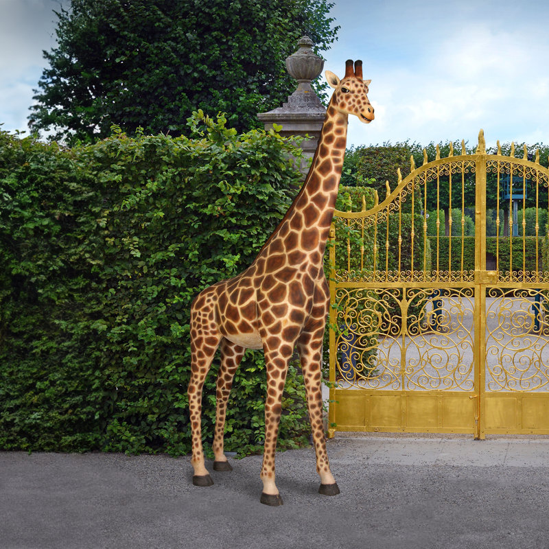 Statue de jardin girafe mâle à grande échelle