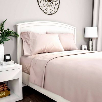 Luxury Soft Beige Microfiber Bedding Set - Twin Size 3 Piece Sheet Set with Fitted Sheet, Flat Sheet, and Pillowcase - Brushed Microfiber