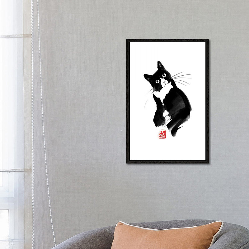 Dubitatif by Péchane - Print on Canvas, Black Framed, 66.04 cm H x 45.72 cm W