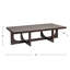 Table basse rectangulaire en bois de manguier avec base à tréteaux moderne en noyer noir