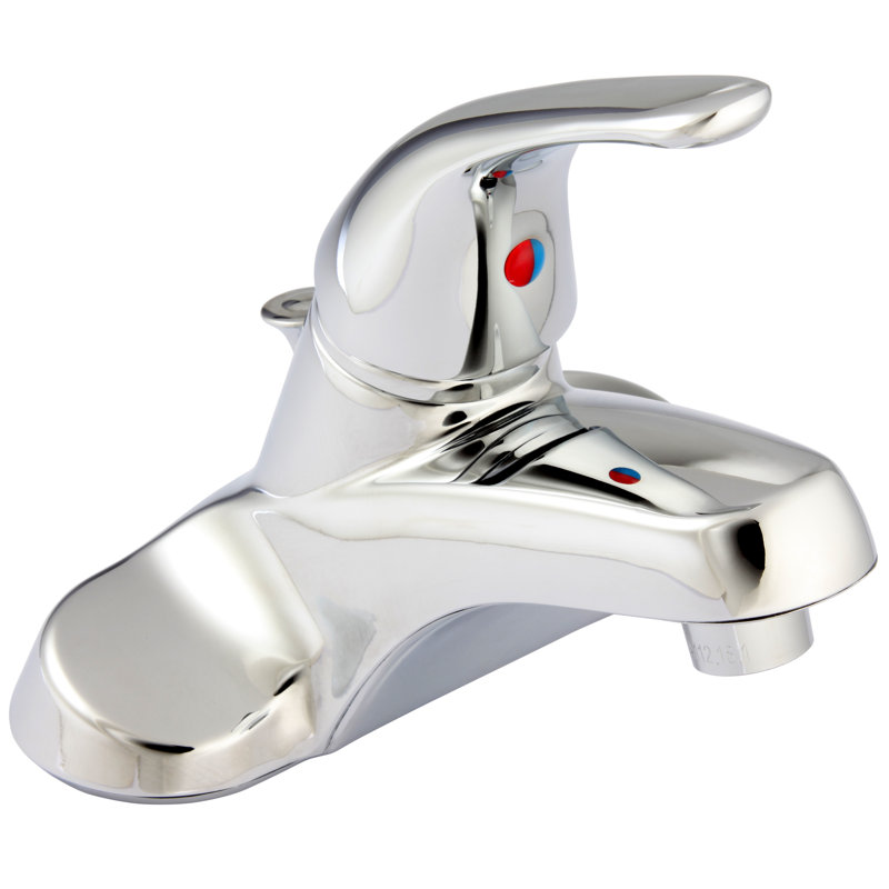 Centerset Single-handle Bathroom Faucet with Drain Assembly, Brushed Nickel