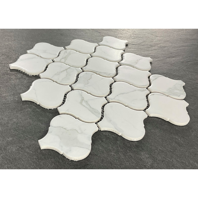 3" x 3" Porcelain Arabesque Mosaic Wall & Floor Tile