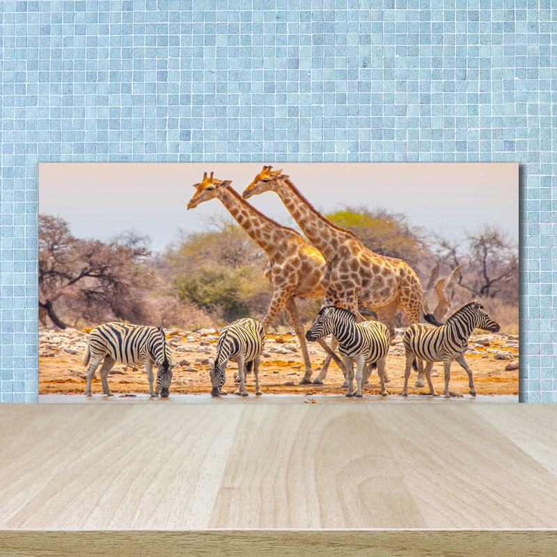 Lusiano 50cm W x 100cm L Glass Peel and Stick Panel