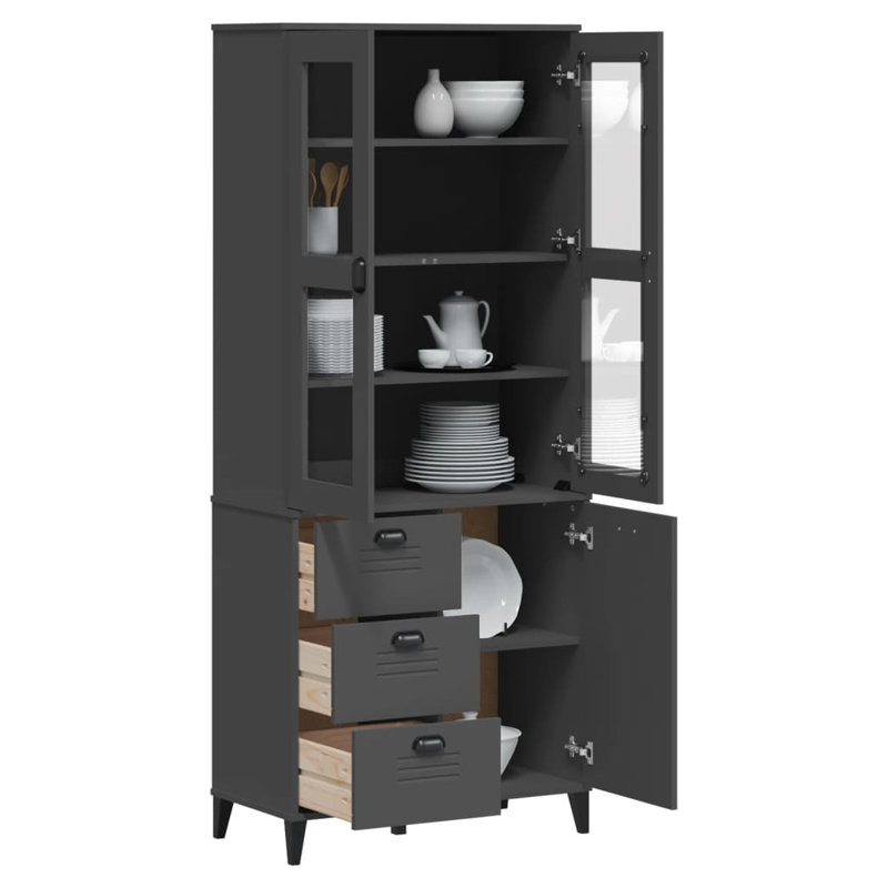 Akaia 80cm Sideboard, Anthracite Grey