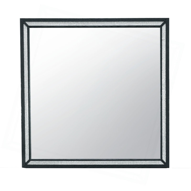 Miroir à cadre noir